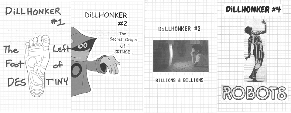 Covers of DiLLHONKER issues 1-4