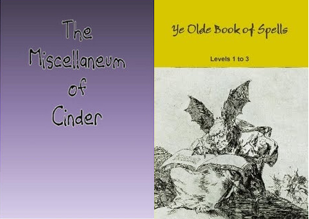 covers of Miscellaneum of Cinder and Ye Olde Book of Spells